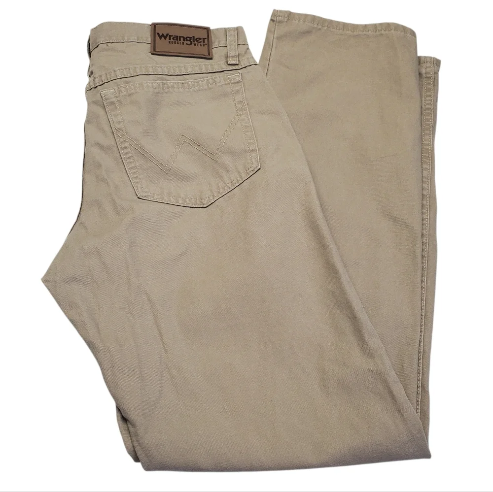 Wrangler Men's Rugged Wear Tan Jeans Size 32 X 32